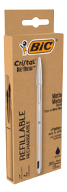 BOLIGRAFO BIC RENEW 997202 CUERPO METAL HEXAGONAL AZUL