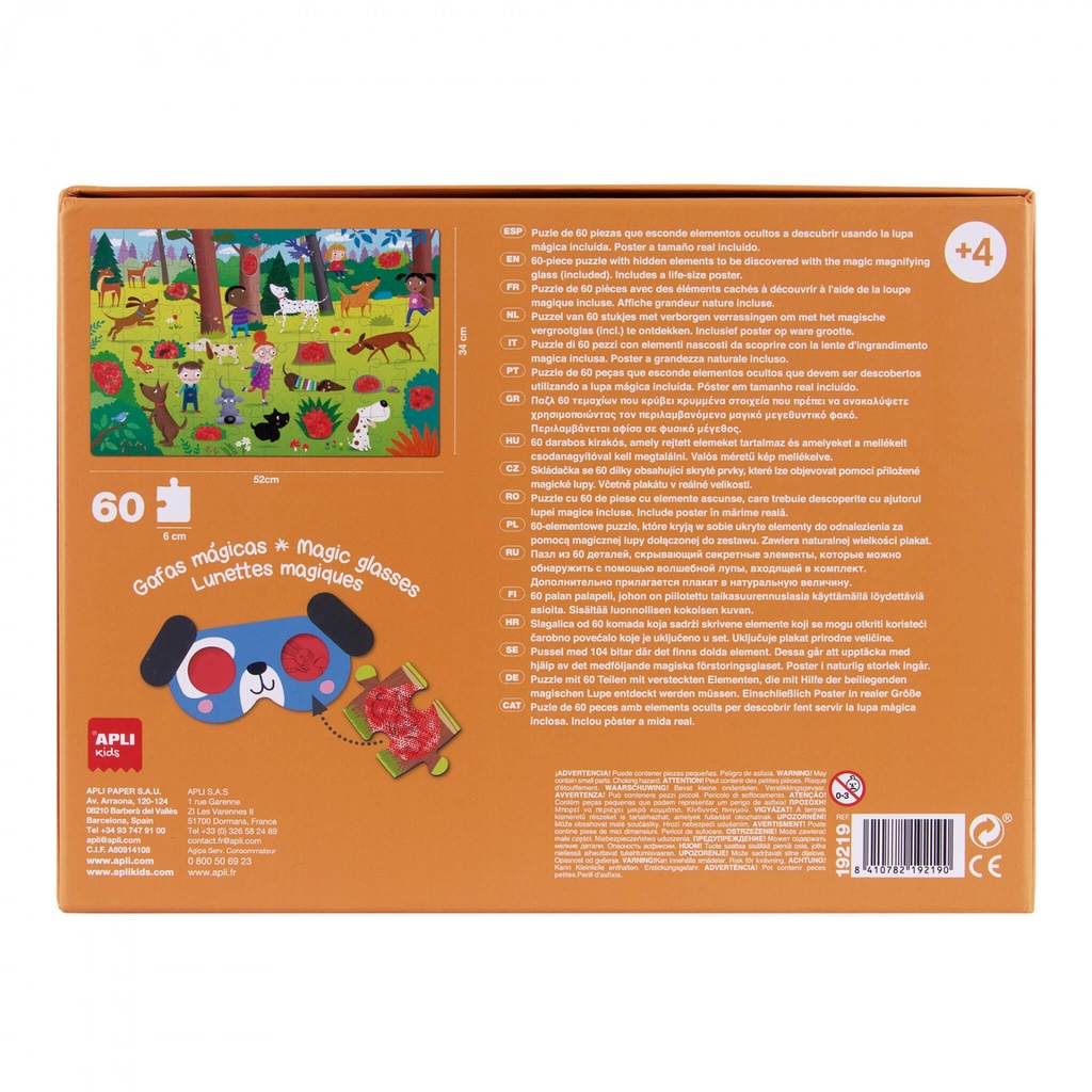 CAJA APLI KIDS 19219 PUZZLE SECRET GOSSOS 60U