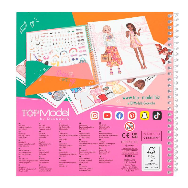 TOPModel 0012288 CUADERNO CON CALCOMANÍAS DRESS ME UP