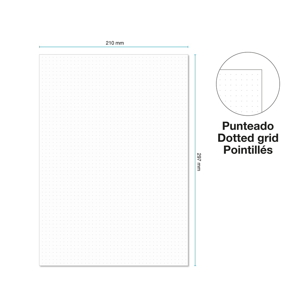RECAMBIO MR9018 A4 100 PUNTEADAS 90G 