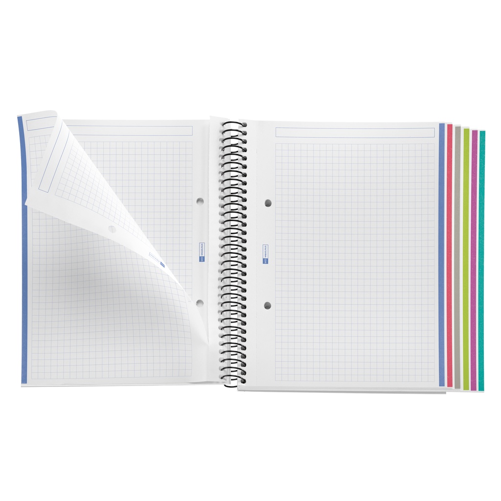 CUADERNO MR2827  6 micro.tapa PP A5 150h CUADRIC.5x5 NEGRO
