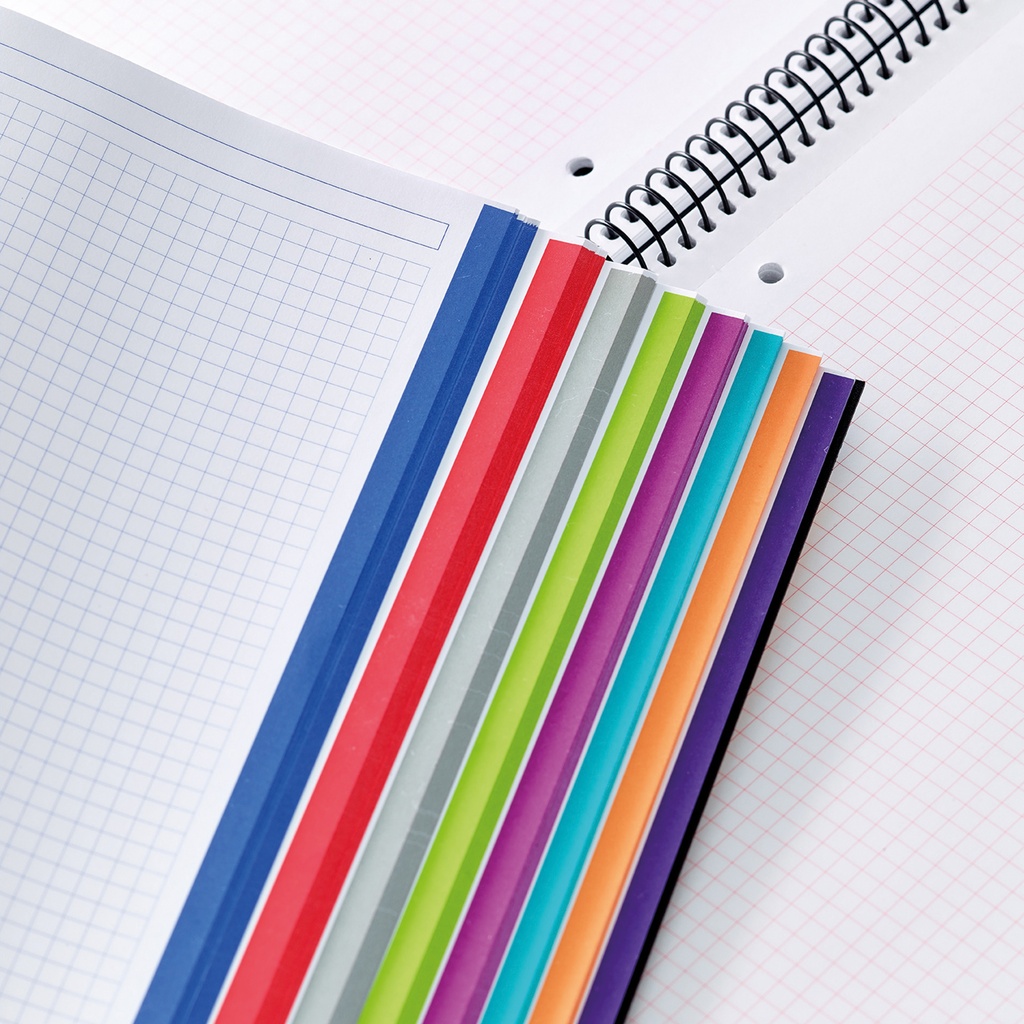 CUADERNO MR42007 NOTEBOOK 8 micro.tapa PP A5 200h 70g CUADRIC.5x5 NEGRO