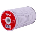 BOBINA GOMA ELAST. APLI 18675 BLANCA PLANA 5MMX100M