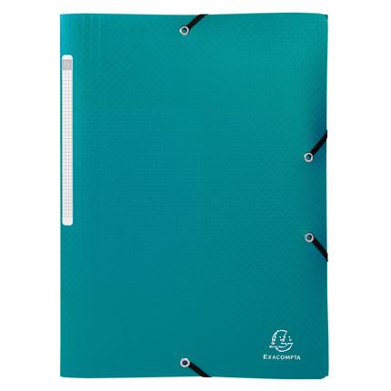 CARPETA EXACOMPTA 55840E CON GOMAS 3 SOLAPAS POLIPROPILENO OPAK  COLORES SURTIDOS