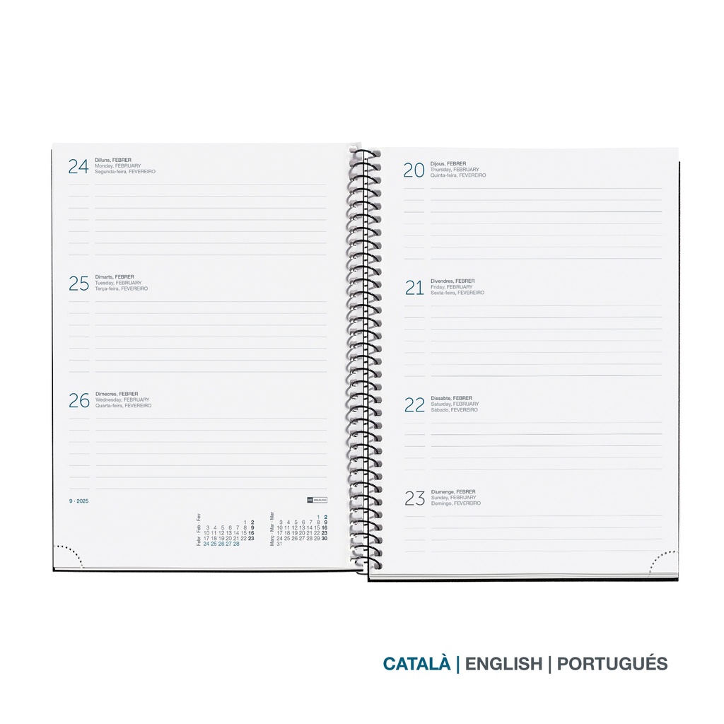 AGENDA MR34451 ESPIRAL PLUS S/V-CAT CALM OCEAN 25