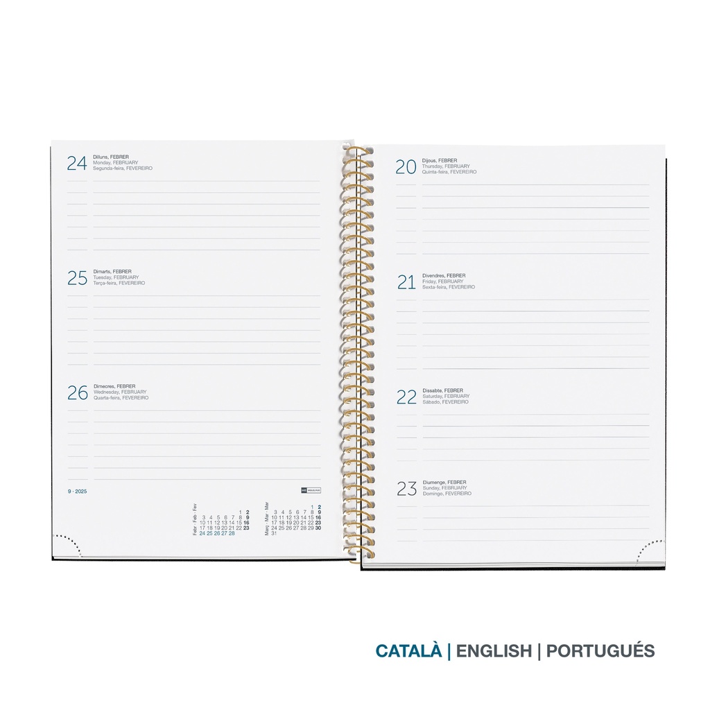 AGENDA MR34471 ESPIRAL PLUS S/V-CAT OLIVA 25