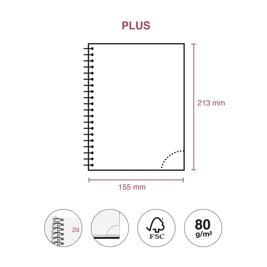 AGENDA MR34481 ESPIRAL PLUS S/VV-CAT CITY GRIS 25