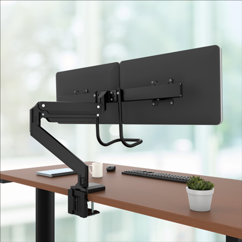 BRAZO FELLOWES 9909301  MONITOR DUAL EPPA CON TRAVESAÑO  NEGRO