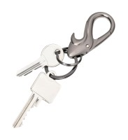 LLAVERO TROIKA KR23-08/GM  ABREBOTELLAS, GUNMETAL 2 ANILLAS PARA  ORGANIZAR LLAVES