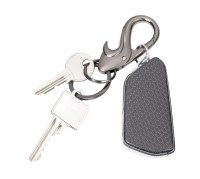 LLAVERO TROIKA KR23-08/GM  ABREBOTELLAS, GUNMETAL 2 ANILLAS PARA  ORGANIZAR LLAVES