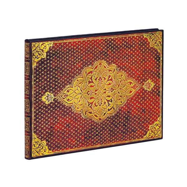 LIBRO DE VISITAS PAPERBLANKS PB6374-2 TRIFOLIO DORADO RAYADO 