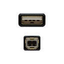CABLE 10.01.1205 NANOCABLE  USB 2.0 IMPRESORA ALTA CALIDAD CON FERRITA, TIPO A/M-B/M, NEGRO, 5.0M