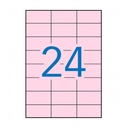 ETIQUETAS APLI 11843 70,0X 37,0 20H ROSA PASTEL A4