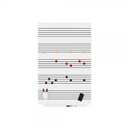 PIZARRA ROCADA 6420RM SKINMUSIC 75X115CM LACADA BLANCO PENTAGRAMA