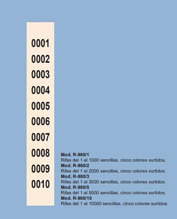 TALONARIO LOAN R-980/1 RIFAS DEL 1 AL 1000 (37)