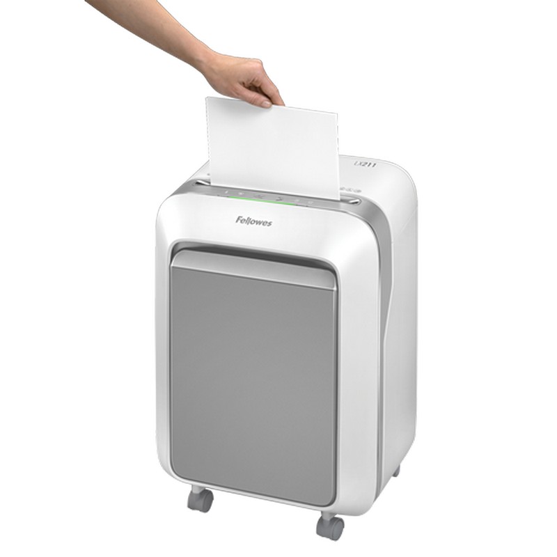 DESTRUCTORA FELLOWES 5050301 LX211 BLANCA (15h PARTIC.) Nv.seg.5- particula 2x12mm; ancho 200mm; dep.23L
