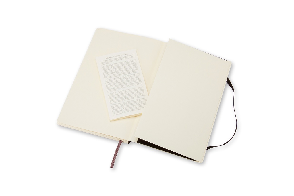 LIBRETA MOLESKINE 0012502 QP617 CLASICA TAPA BLANDA NEGRA LARGE 13X21 CM.CUADRICULADA