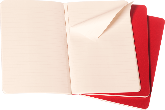 LIBRETAS MOLESKINE 0014007 CH111 CAHIER ROJO ARANDANO POCKET 9X14 CM.RAYAS (SET DE 3)