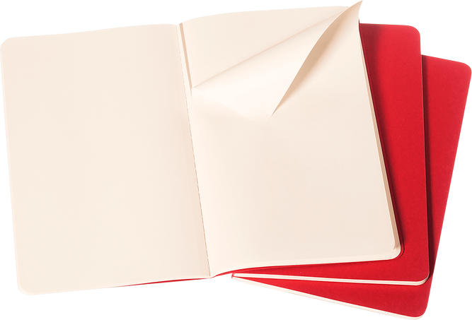 LIBRETAS MOLESKINE 0014009 CH113 CAHIER ROJO ARANDANO POCKET 9X14 CM.LISAS (SET DE 3)