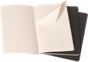 LIBRETAS MOLESKINE 0014101 QP316 CAHIER NEGRAS LARGE 13X21 CM.RAYAS (SET DE 3)