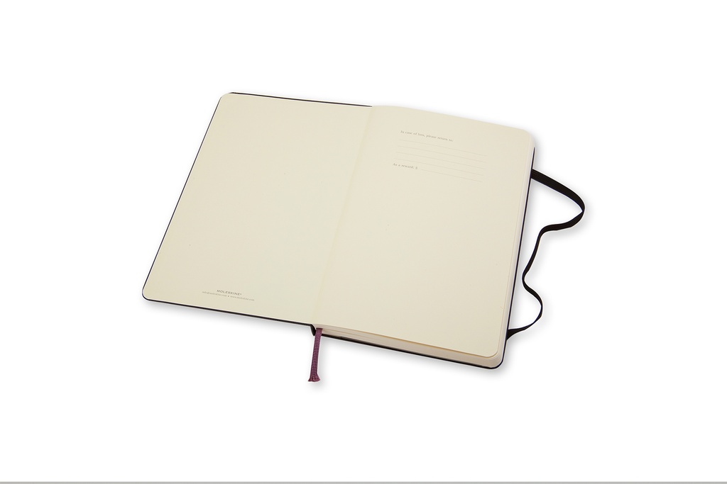LIBRETA MOLESKINE 0011503 QP062 CLASICA TAPA DURA NEGRA LARGE 13X21 CM.LISA