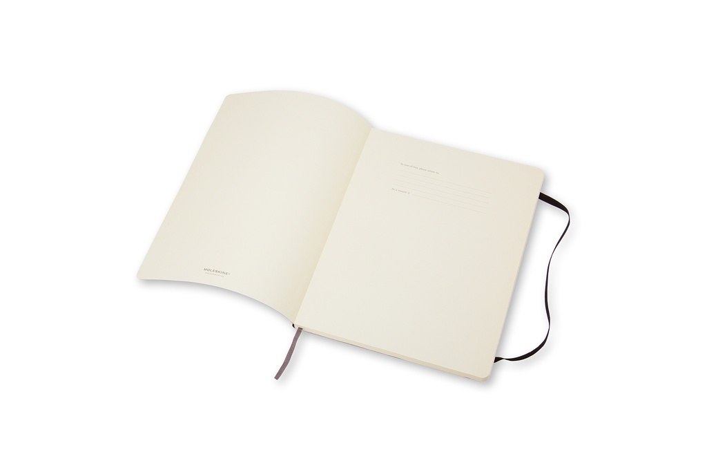 LIBRETA MOLESKINE 0012601 QP621 CLASICA TAPA BLANDA NEGRA XL 19X24 CM,.RAYADA