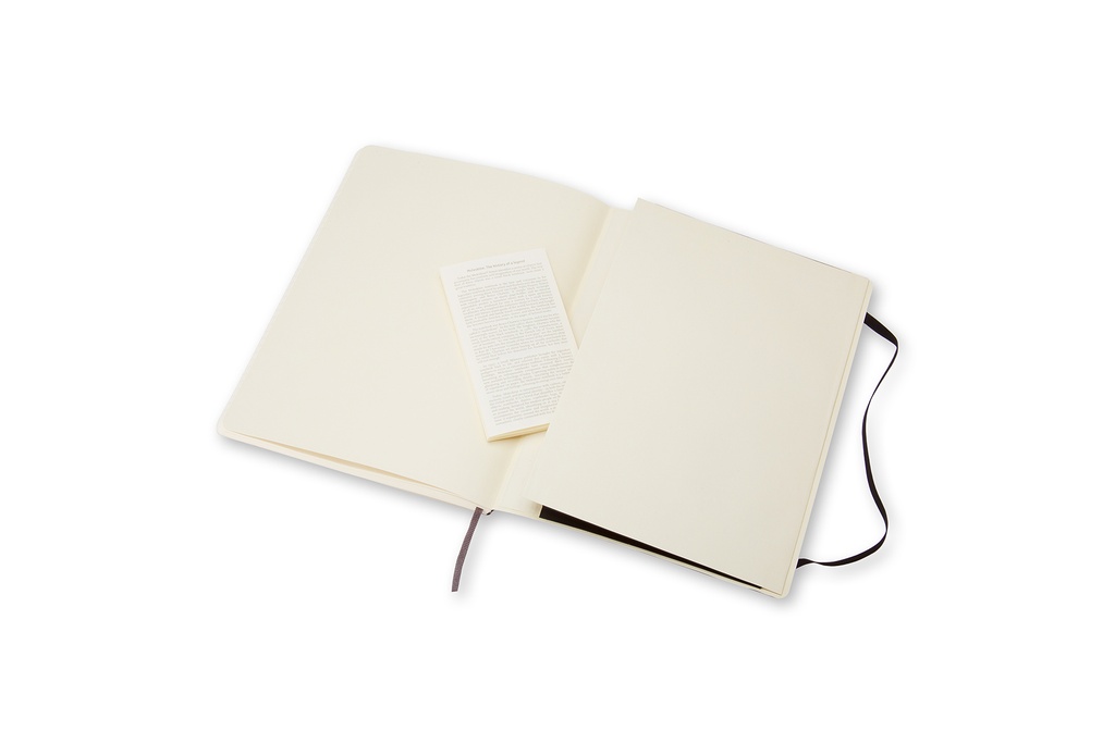 LIBRETA MOLESKINE 0012601 QP621 CLASICA TAPA BLANDA NEGRA XL 19X24 CM,.RAYADA