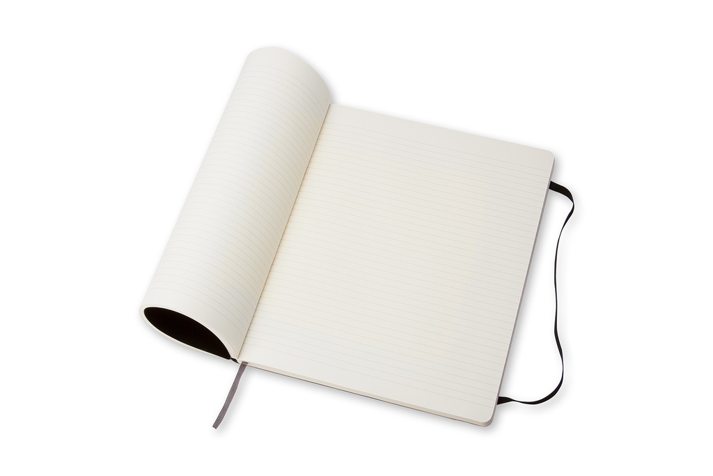 LIBRETA MOLESKINE 0012601 QP621 CLASICA TAPA BLANDA NEGRA XL 19X24 CM,.RAYADA
