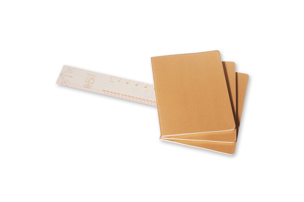 LIBRETAS MOLESKINE 0014204 QP421 CAHIER MARRON KRAFT XL 19X24 CM.RAYAS (SET DE3)
