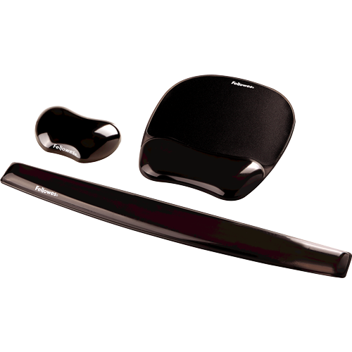 MINI REPOSAMUÑECAS FELLOWES 9112301 FLEXIBLE GEL CRYSTAL™ NEGRO