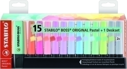 STABILO BOSS ORIGINAL PASTEL - Set de mesa 15 uds PASTEL NOVEDAD Marzo 2021