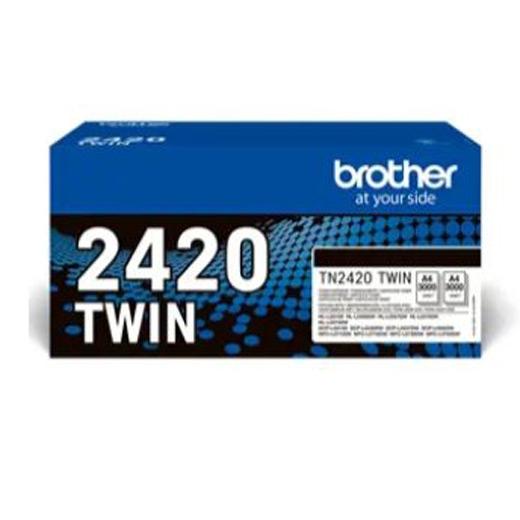 TONER BROTHER TN2420TWIN NEGRO HLL2310D, 2350DW, 2370DN, 2375DW / MFCL2710DW, 2730DW, 2750DW (PACK 2)