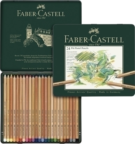 LAPICES COLORES FABER-CASTELL 112124 PITT-PASTEL ESTUCHE de 24