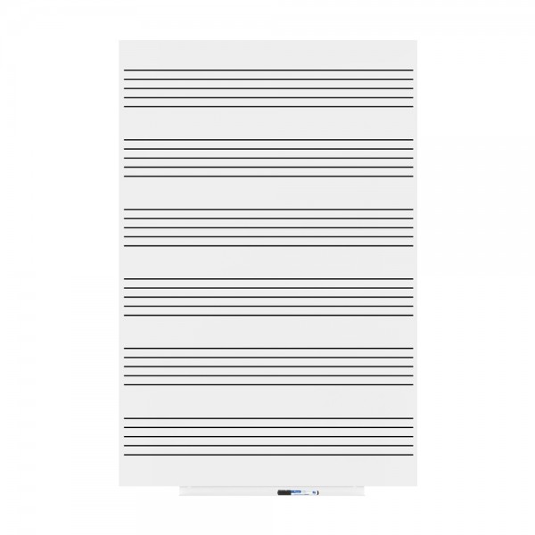 PIZARRA ROCADA 6421RM SKINMUSIC 100x150cm LACADA BLANCO PENTAGRAMA