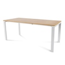 MESA ROCADA 2003MM08 TOTAL180X80 BLANCO/ ROBLE