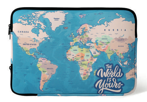 BOLSA iDrink XL1936 LAPTOP 13 " NEOPRENO BLUE MAPS
