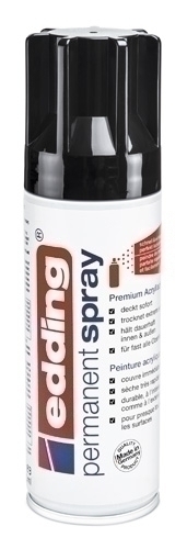 PINTURA ACRILICA EDDING 5200951 PERMANENT SPRAY 200 ml NEGRO INTENSO BRILLO