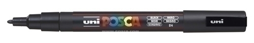 ROTULADOR UNI-BALL 284711000 POSCA NO PERM. 0,9 (PC-3M) 0,9 (PC-3M) NEGRO