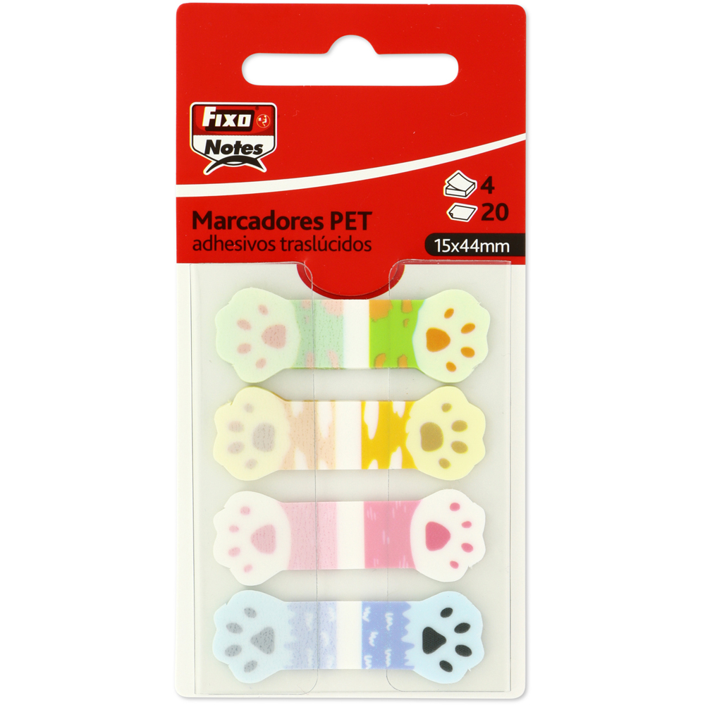 INDICE FIXO 65001299 PACK POPUP 4MARCADOR 20H 15X44MM HUELLAS