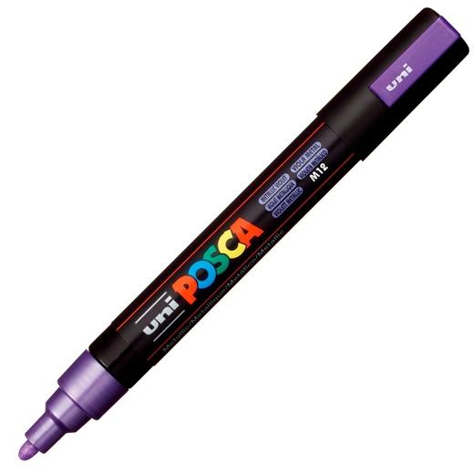 MARCADOR POSCA 286872000 PC-5M NO PERMANENTE PUNTA FORMA DE BALA 1,8 - 2,5 MM VIOLETA METÁLICO