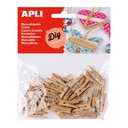 PINZAS APLI 13478 25x3MM MINI MADERA 45UN