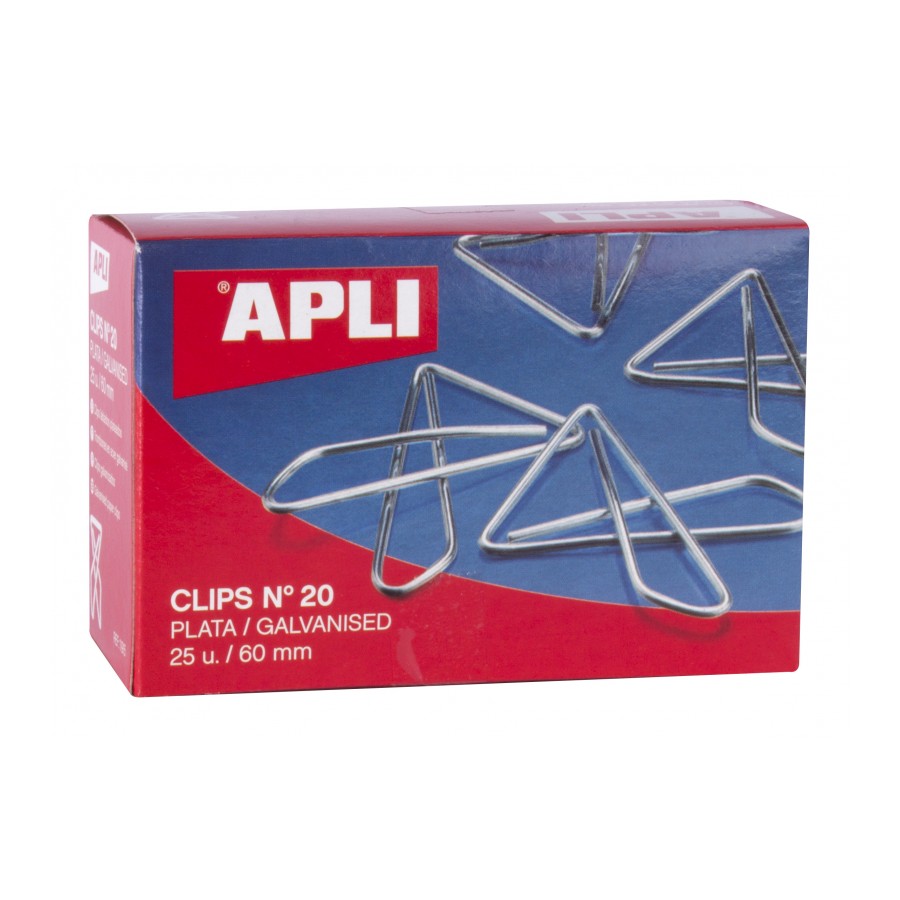 CLIPS APLI 11915 MARIPOSA Nº 20 PLATA 60MM  
