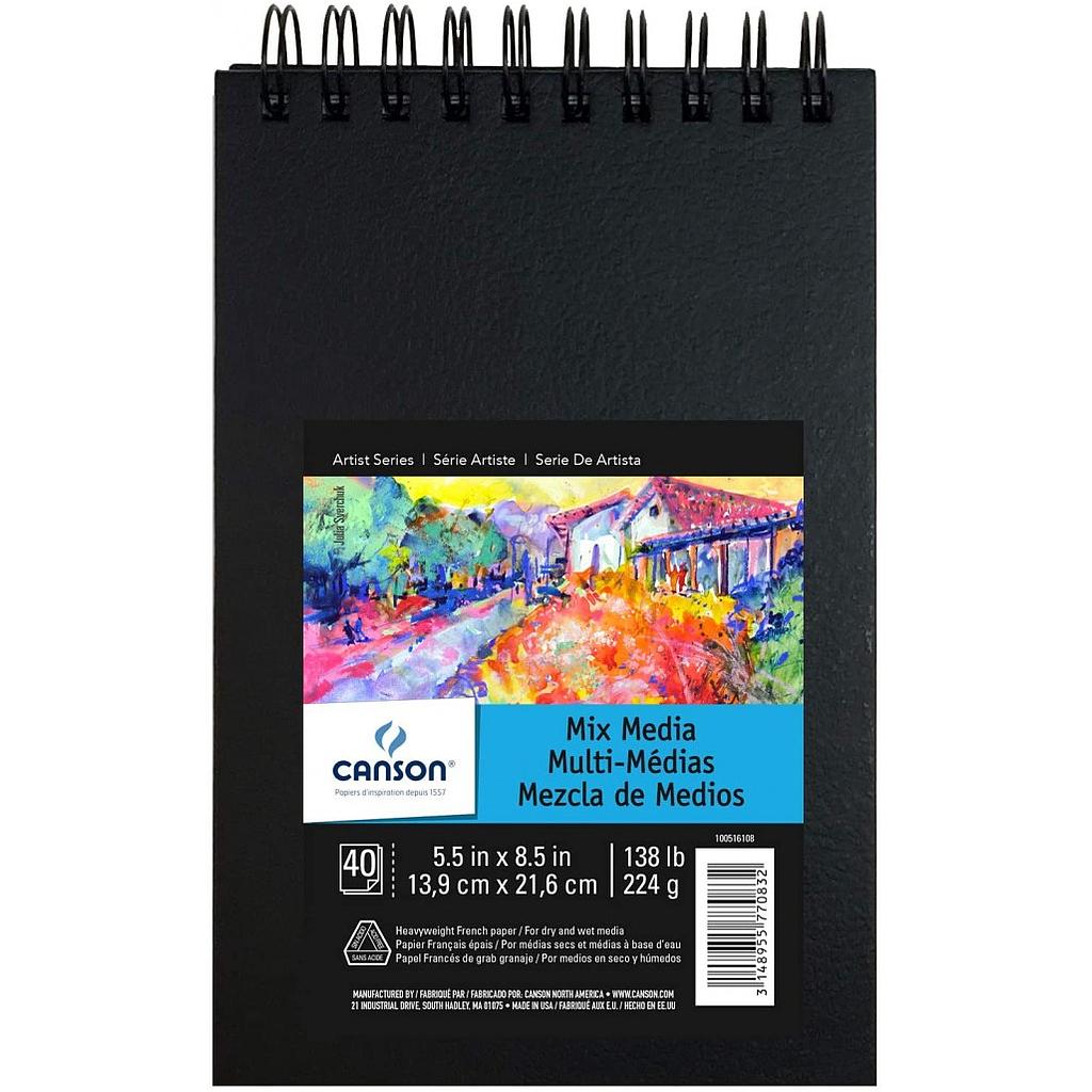 Alb Esp 17,8x25,4 40H Canson Mix Media Art Book  Fino 224g
