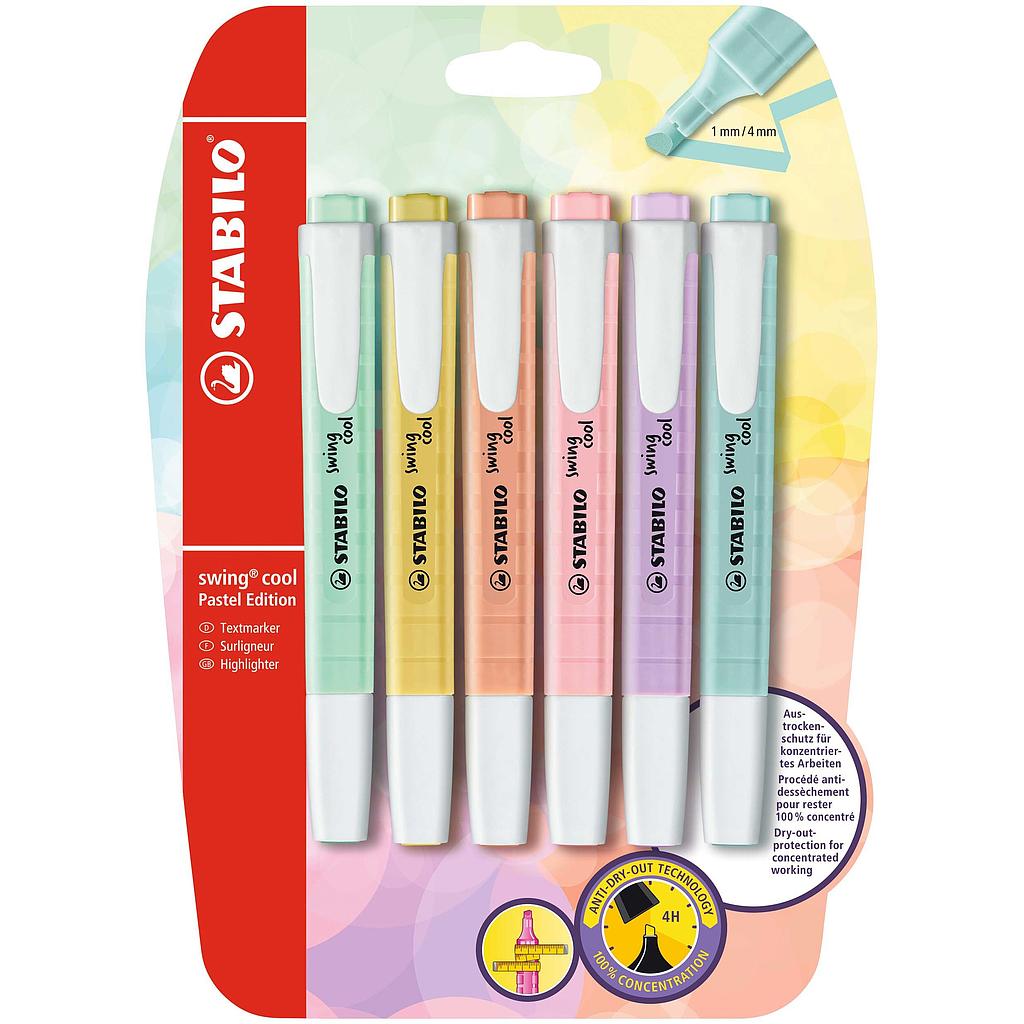 ESTUCHE STABILO 275/6-08 SWING COOL PASTEL EST 6
