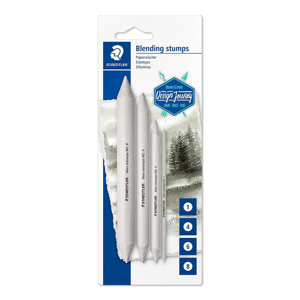 Difuminadores para casi todos los materiales utilizados por artistas: carboncillos, lápices de grafito, tizas y pasteles. Puede afilarse con lija. 
