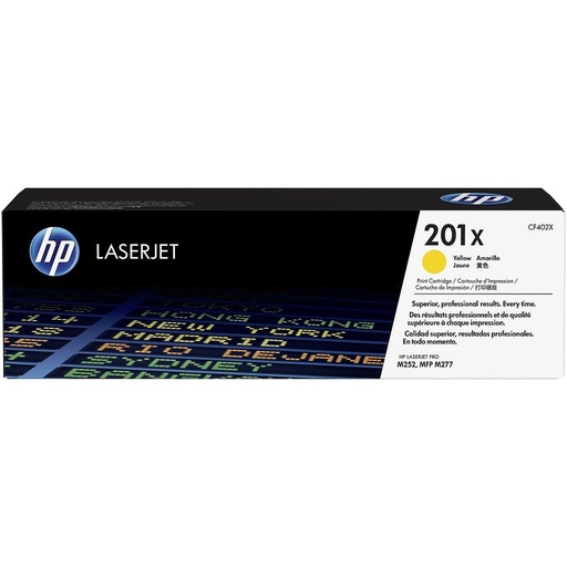 [CF402X] TÓNER HP CF402X AMARILLO 201X (23K) LASER COLOR M252/MFP M277
