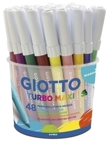 [F521400] ROTULADOR FIBRA GIOTTO F521400 TURBO MAXI BOTE de 48 (4x12 col.)