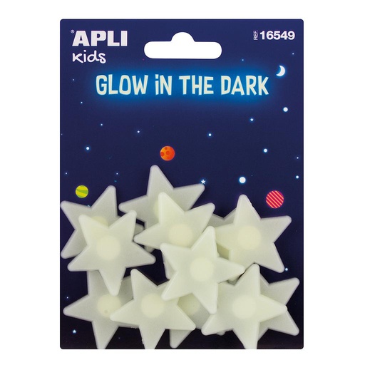 [16549] B.PEG.ESTRELLAS PEQUE. LUMINISCENTES 12U