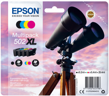 [C13T02W64010] PACK DE CARTUCHOS 4 COLORES (CMYK) EPSON 502XL