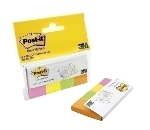 [670-4N] TACO NOTAS POST IT 670-4N MININOTAS NEON 4 COLORES